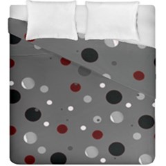 Decorative Dots Pattern Duvet Cover Double Side (king Size) by ValentinaDesign