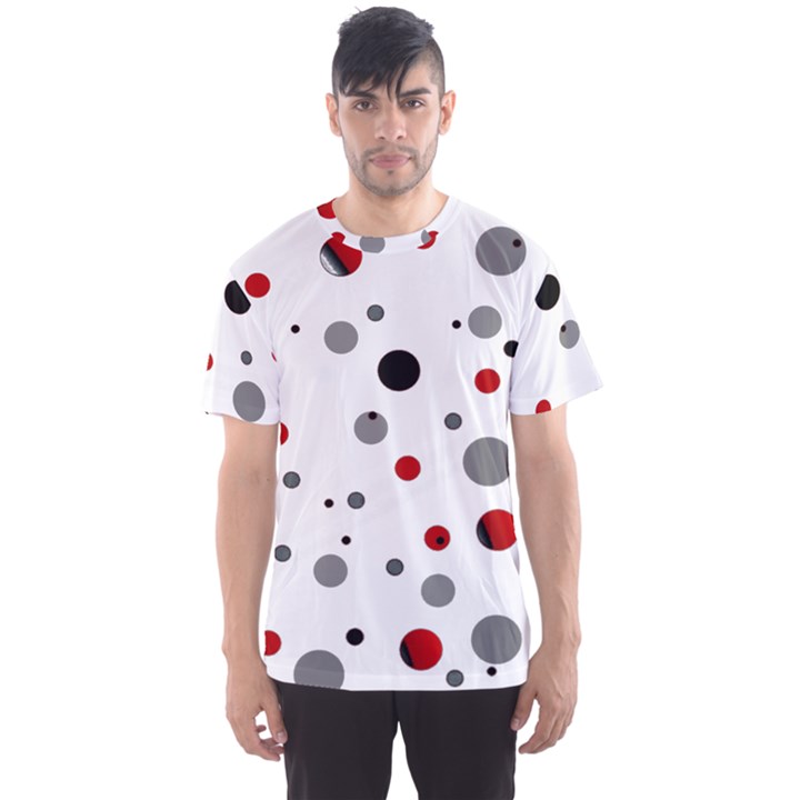 Decorative dots pattern Men s Sport Mesh Tee