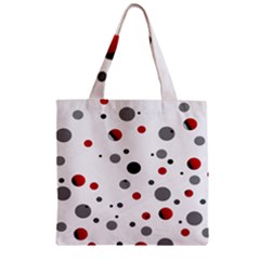 Decorative Dots Pattern Zipper Grocery Tote Bag by ValentinaDesign