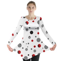 Decorative Dots Pattern Long Sleeve Tunic  by ValentinaDesign