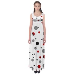 Decorative Dots Pattern Empire Waist Maxi Dress by ValentinaDesign