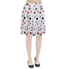 Decorative Dots Pattern Pleated Skirt by ValentinaDesign