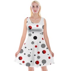 Decorative Dots Pattern Reversible Velvet Sleeveless Dress by ValentinaDesign