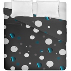 Decorative Dots Pattern Duvet Cover Double Side (king Size) by ValentinaDesign