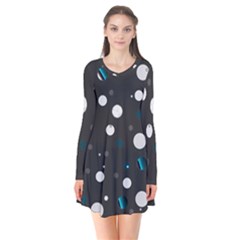 Decorative Dots Pattern Flare Dress by ValentinaDesign