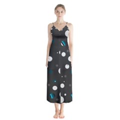 Decorative Dots Pattern Chiffon Maxi Dress