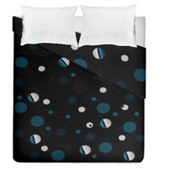 Decorative Dots Pattern Duvet Cover Double Side (queen Size) by ValentinaDesign