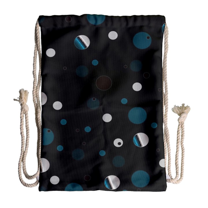 Decorative dots pattern Drawstring Bag (Large)