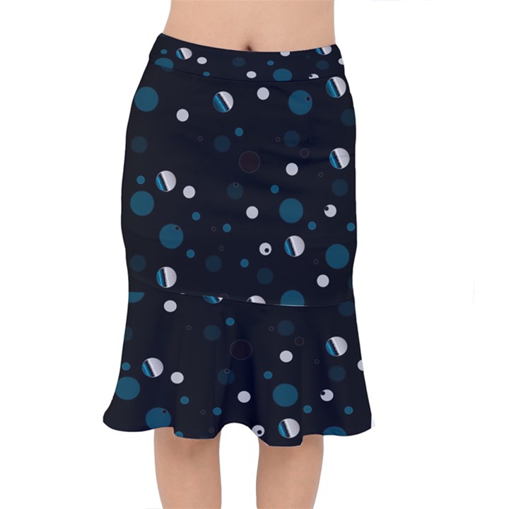 Decorative dots pattern Mermaid Skirt