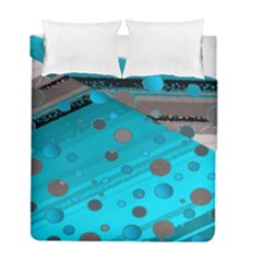 Decorative Dots Pattern Duvet Cover Double Side (full/ Double Size) by ValentinaDesign