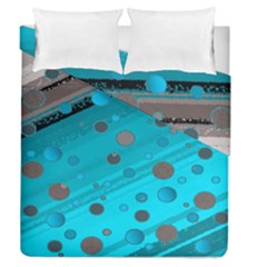 Decorative Dots Pattern Duvet Cover Double Side (queen Size) by ValentinaDesign