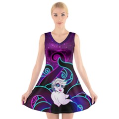 Body Language V-neck Sleeveless Skater Dress