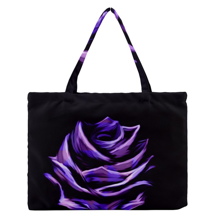 Rose Flower Design Nature Blossom Medium Zipper Tote Bag