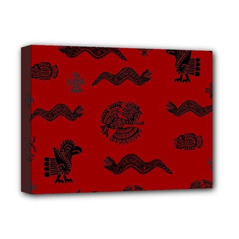 Aztecs Pattern Deluxe Canvas 16  X 12  