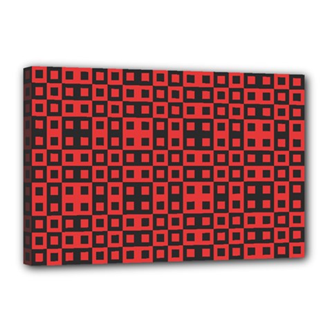 Abstract Background Red Black Canvas 18  X 12  by Nexatart