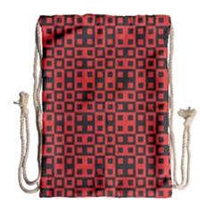 Abstract Background Red Black Drawstring Bag (large) by Nexatart