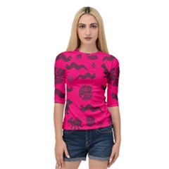 Aztecs Pattern Quarter Sleeve Tee