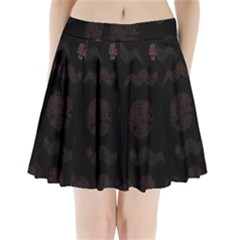 Aztecs Pattern Pleated Mini Skirt