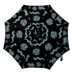 Aztecs Pattern Hook Handle Umbrellas (large) by ValentinaDesign