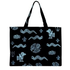 Aztecs Pattern Zipper Mini Tote Bag by ValentinaDesign