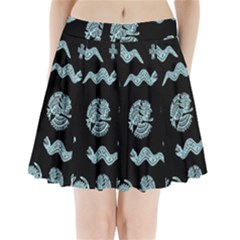 Aztecs Pattern Pleated Mini Skirt by ValentinaDesign