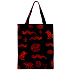 Aztecs Pattern Zipper Classic Tote Bag by ValentinaDesign