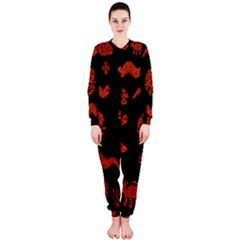 Aztecs Pattern Onepiece Jumpsuit (ladies)  by ValentinaDesign