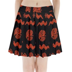 Aztecs Pattern Pleated Mini Skirt by ValentinaDesign