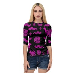 Aztecs Pattern Quarter Sleeve Tee