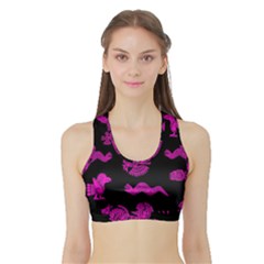 Aztecs Pattern Sports Bra With Border