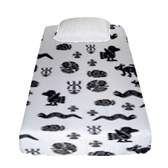 Aztecs Pattern Fitted Sheet (single Size) by ValentinaDesign