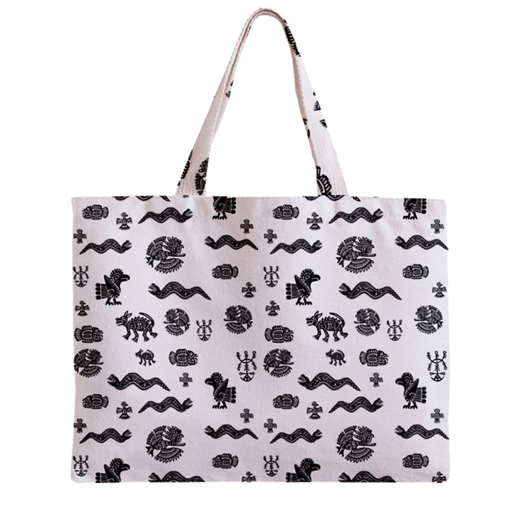 Aztecs pattern Zipper Mini Tote Bag