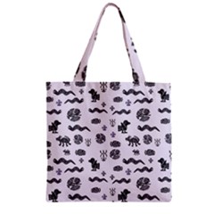 Aztecs Pattern Zipper Grocery Tote Bag