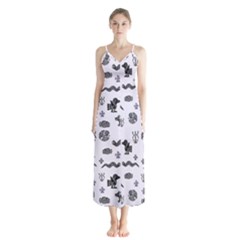 Aztecs Pattern Chiffon Maxi Dress