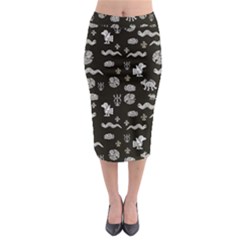 Aztecs Pattern Midi Pencil Skirt by ValentinaDesign