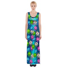 Sprite Attack! Maxi Thigh Split Dress