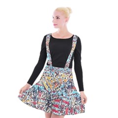 Colorful Paint         Suspender Skater Skirt