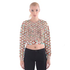 Honeycomb Pattern               Women s Cropped Sweatshirt by LalyLauraFLM