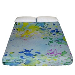 Watercolors Splashes             Fitted Sheet (king Size)