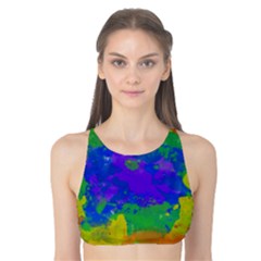 Colorful Paint Texture           Tank Bikini Top by LalyLauraFLM