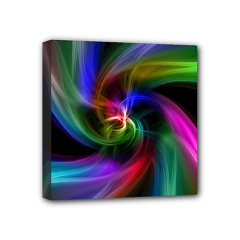 Abstract Art Color Design Lines Mini Canvas 4  X 4  by Nexatart