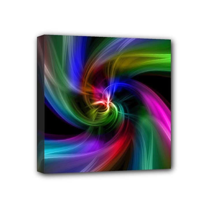 Abstract Art Color Design Lines Mini Canvas 4  x 4 