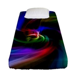 Abstract Art Color Design Lines Fitted Sheet (single Size) by Nexatart