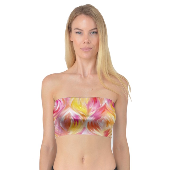 Pretty Painted Pattern Pastel Bandeau Top