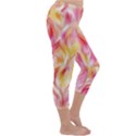 Pretty Painted Pattern Pastel Capri Winter Leggings  View3