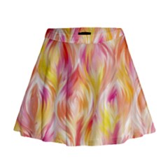 Pretty Painted Pattern Pastel Mini Flare Skirt by Nexatart