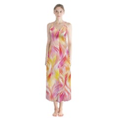 Pretty Painted Pattern Pastel Chiffon Maxi Dress