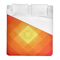 Pattern Retired Background Orange Duvet Cover (full/ Double Size) by Nexatart