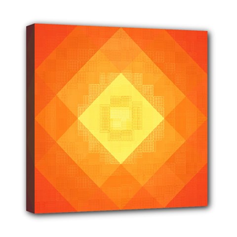 Pattern Retired Background Orange Mini Canvas 8  X 8  by Nexatart