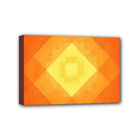 Pattern Retired Background Orange Mini Canvas 6  X 4  by Nexatart